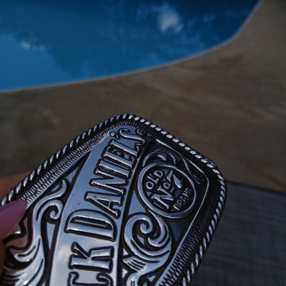 2005 Y2K  Jack Daniel's Silver Whiskey County Belt Buckle - Picture 3 of 4